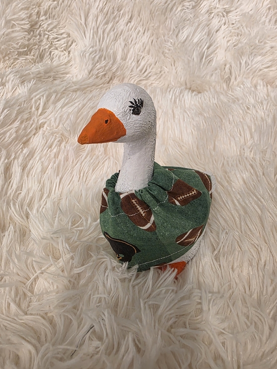 PorchaGeese Other - 7" Desk Goose Handcrafted Football Print Dress